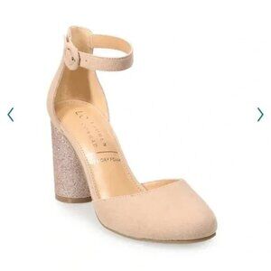 LC Lauren Conrad Hydrangea Gold Women's High Heels